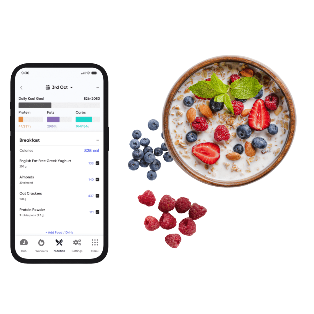 Nutrición en la app Apex Method